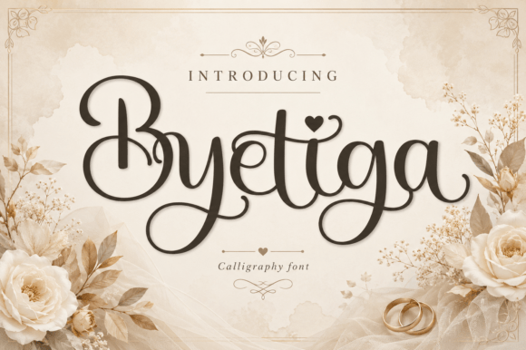 Byetiga: The Modern Calligraphy Font for Romantic Branding