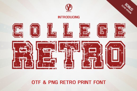 College Retro: A Vintage and Grunge-Distressed Display Font