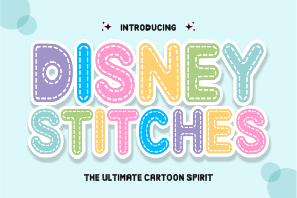 Disney Stitches: A Playful Font with Handcrafted Charm