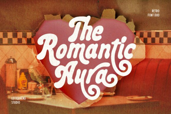 Romantic Aura Duo: A Groovy Typeface for Modern Design