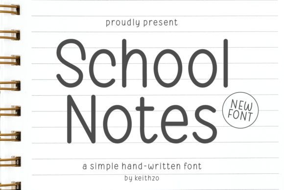 School Notes: A Whimsical Handcrafted Typeface for Creative Projects