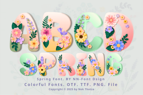 Spring: A Floral Font for Vibrant, Nature-Inspired Design