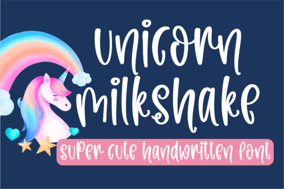 Unicorn Milkshake: A Handwritten Font for Modern Creators