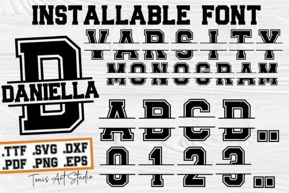 Varsity Monogram: The Creative Font for Team Spirit